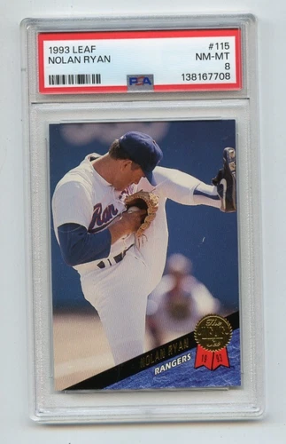 1993 Leaf Nolan Ryan #115 PSA 8 NM-MT Texas Rangers