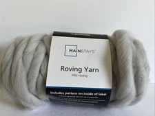 Roving Yarn Silver Gray Mainstays New #52469 Chunky Yarn Hilo Roving 26 yards