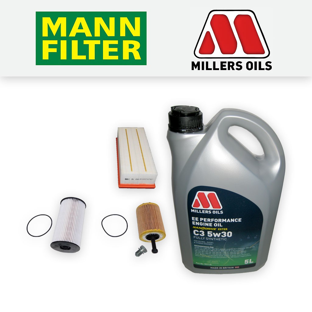 Audi A3 8P 1.9 TDI 2005-2009 Service Kit - Oil Air Fuel Filters UFI + EE Oil