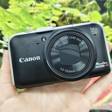 Canon PowerShot SX230 HS Black 12.1MP 14x Digital Camera W/SD Card  Charger