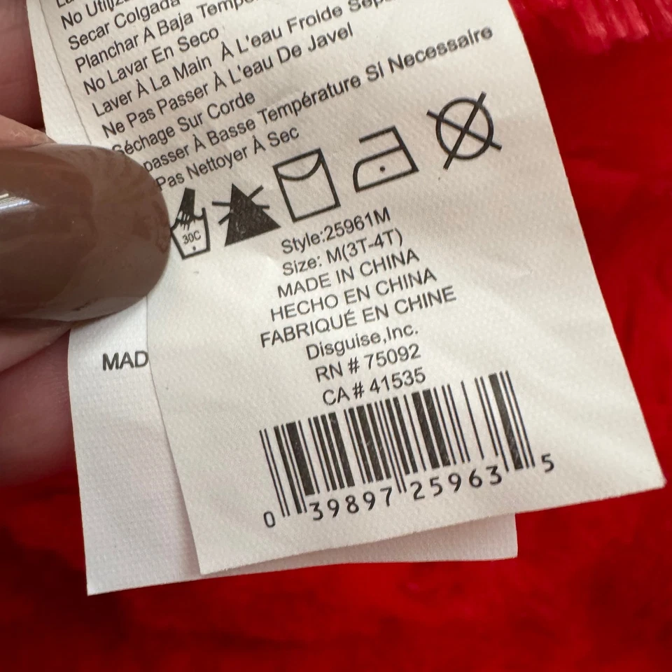 Sesame Street Elmo Deluxe Kids Size M 3T/4T Boys Licensed Costume Disguise - Image 3 of 4