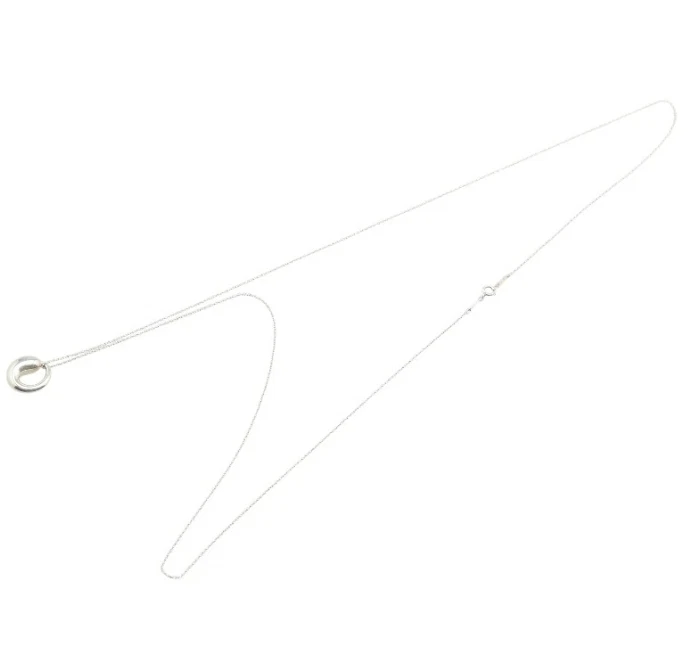 Collana lunga cerchio eterno Tiffany & Co. 32" argento 925 Peretti Auth #9221