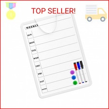 MaxGear Weekly Dry Erase Calendar Board for Wall, 11 x 17 Inch Double-Sided Magn