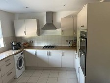 Modern Cream U-Shape full Kitchen - Units with worktop and appliances