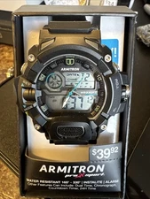Armitron Unisex Sport Black Digital Watch with Flexible Band