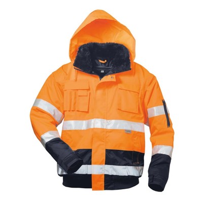 Feldtmann Volker Warnschutzpilotjacke Elysee  23559 orange/marine, Größe XL