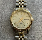 Vintage Timex Mens Indiglo President Fluted Bezel Jubilee Bracelet Watch N