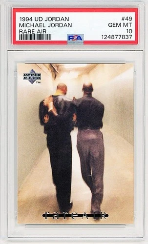 1994 -MICHAEL JORDAN- PSA 10 Upper Deck RARE AIR Bulls NBA Basketball Card #49