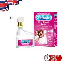 Children's Chloraseptic Sore Throat Spray - Fast-Acting Blackcurrant Relief 15ml