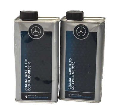 Lot of 2 Mercedes Benz Genuine Brake Fluid DOT4 Plus MB 331.0 Genuine OEM