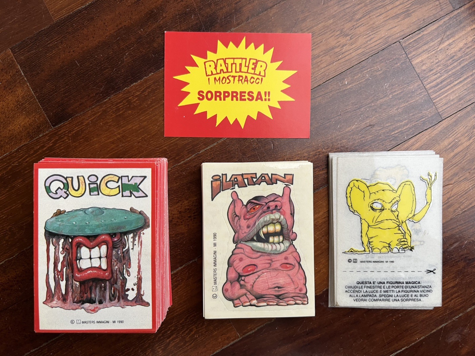 Figurine stickers Rattler I Mostracci COMPLETA no Sgorbions Garbage Pail Kids