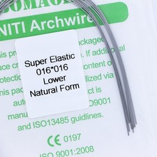 30×Dental Ortho Super Elastic Niti Rectangular Arch Wire Natural 16×16 Lower