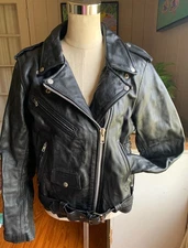 Milwaukee Leather Classic Moto Biker Jacket Heavy L