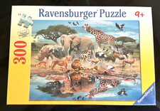 Ravensburger puzzle 300 Piece WATERING HOLE Safari Animals New, Sealed 2003