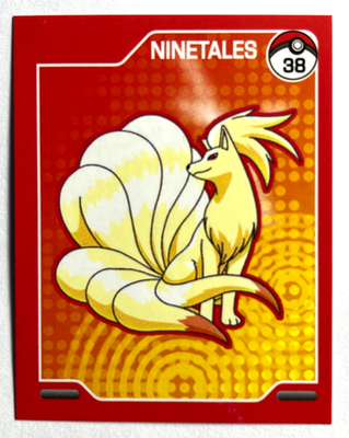 2007 POKEMON POKEDEX Navarrete Sticker #038 NINETALES Peru Edition