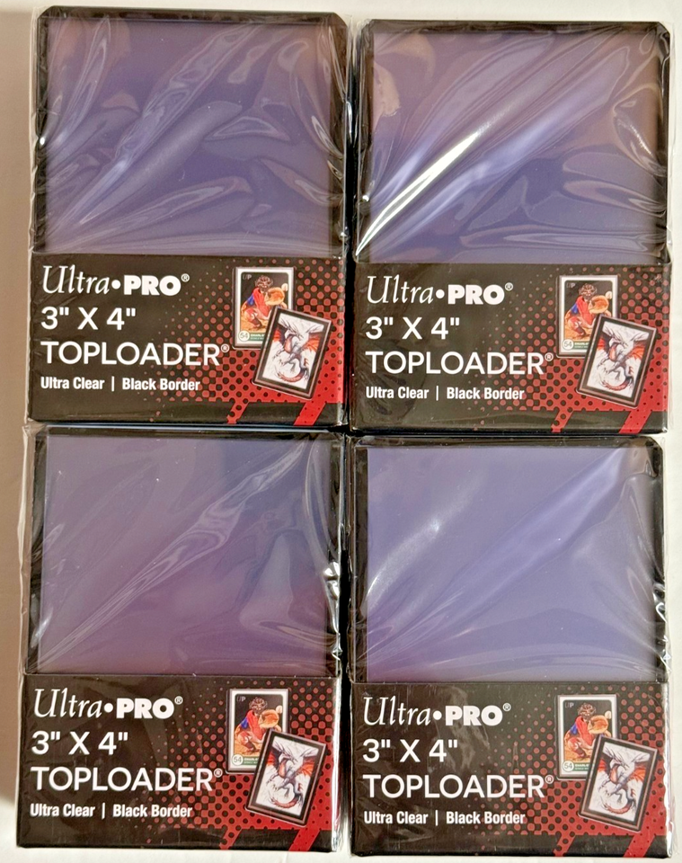 Ultra Pro Top Loaders Color Border RED, BLUE, BLACK, WHITE PURPLE Color ...