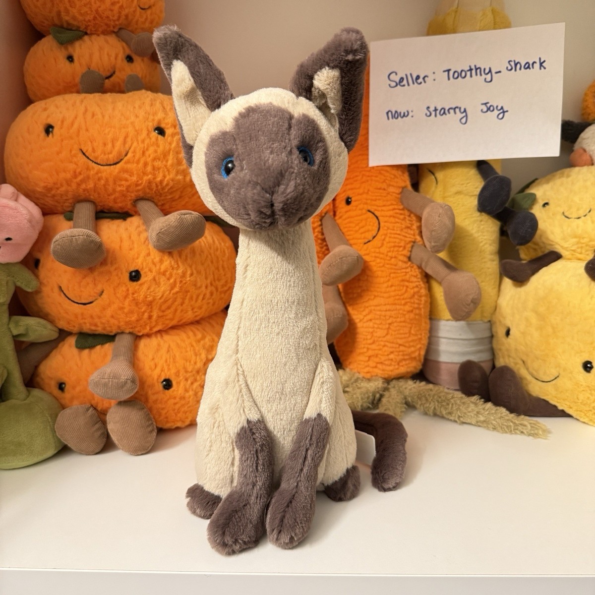 Jellycat Iris Siamese Cat BNWT - Retired & Rare - 100% Real, Fast