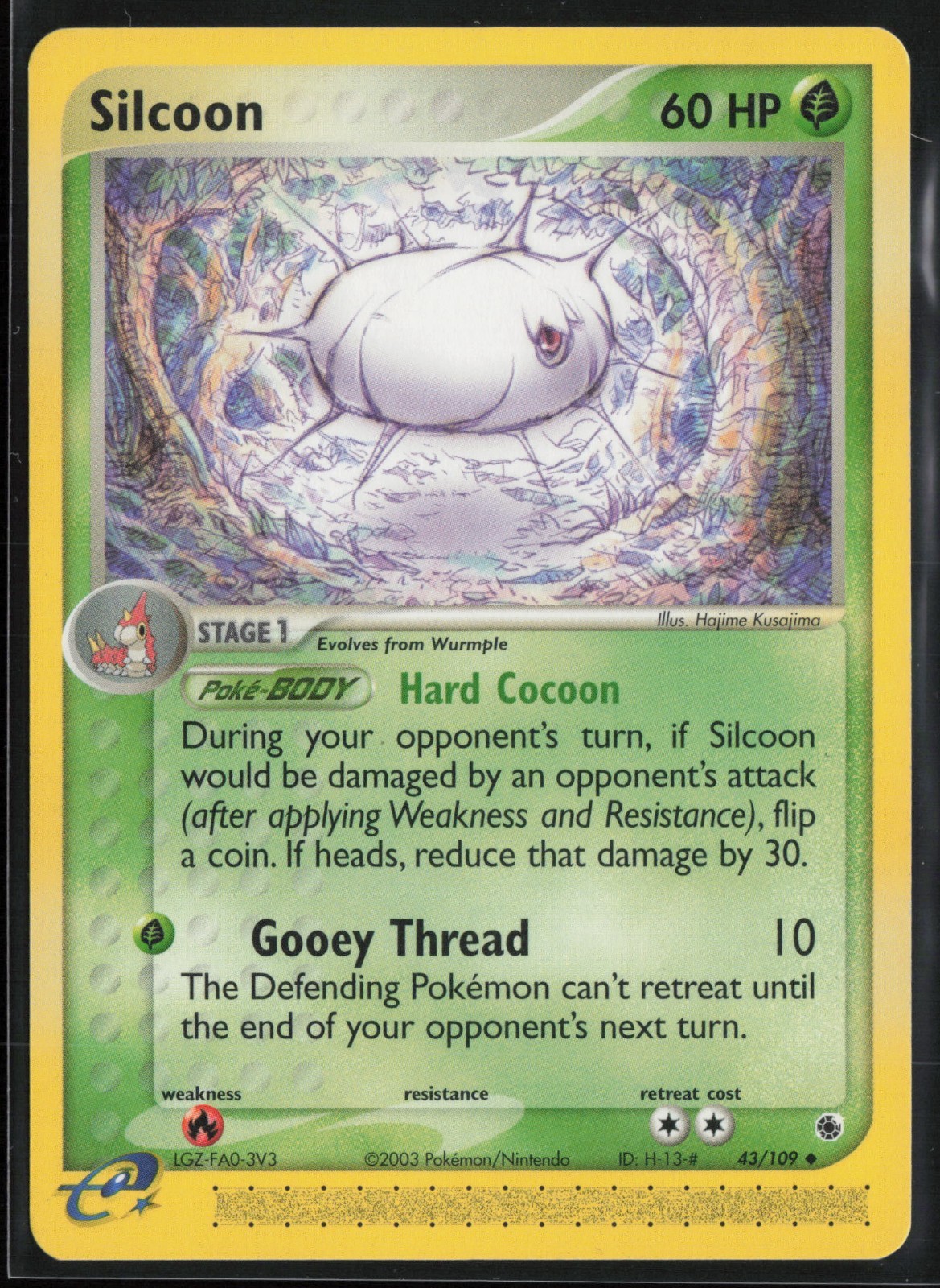 Silcoon 43/109 - EX Ruby & Sapphire - PTCG - NM