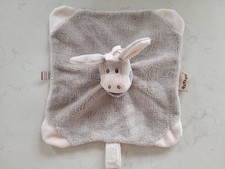 NATTOU Cappuccino the Donkey Plush Gray Pacifier Holder Security Blanket