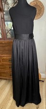 Vera Wang White by Black One-Shoulder Evening Gown
