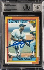 1990 TOPPS #414B FRANK THOMAS BGS AUTHENTIC AUTO 10