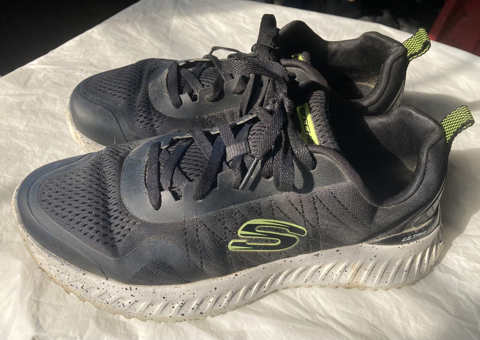 Skechers Ultra Light Memory Foam Mens Running Shoes Black 56257MC