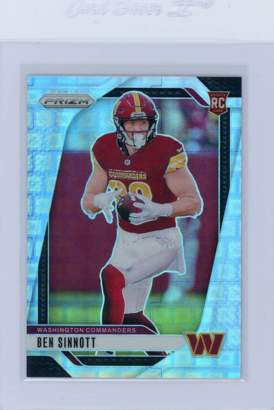 2024 Prizm Football BEN SINNOTT Pandora Prizm /400 Rookie Card Commanders