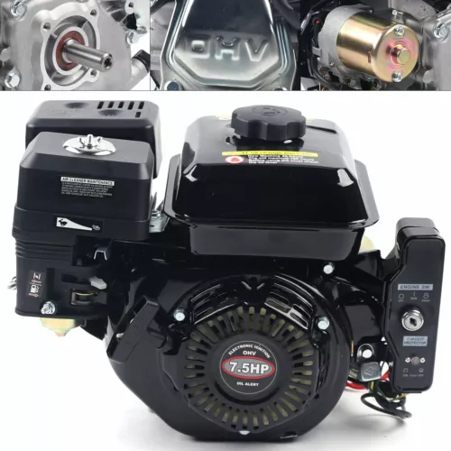 Motore Orizzontale Avviamento Elettrico 212cc 4 Tempi 7,5 HP Go Kart Motore Gas - Foto 3 di 17