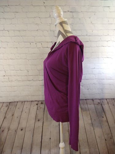 EUC women's LAUREN RALPH LAUREN violet purple criss cross sweater blouse - sz XL - Picture 4 of 13