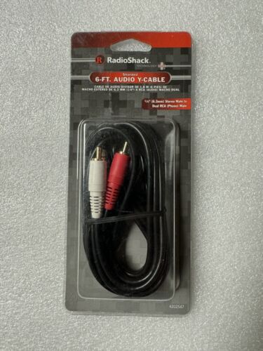 Radio Shack 6ft 1/4” Stereo Male To Dual Male RCA Y-Cable Adapter 420-2547 New! - Picture 1 of 3