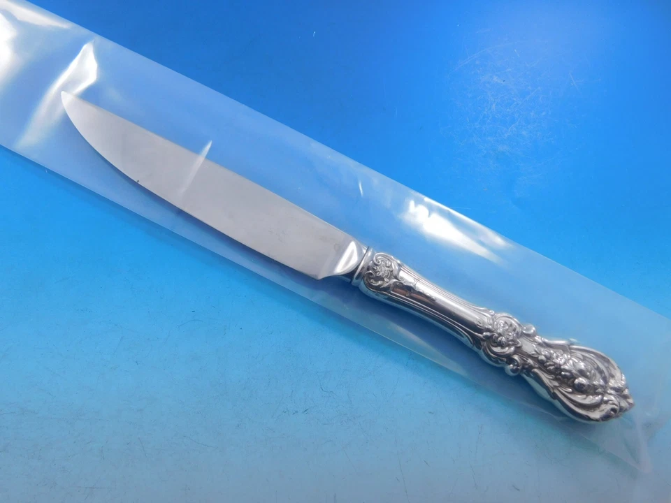 Juego de cuchillos para carne Francis I de Reed & Barton de plata esterlina 4 piezas HH personalizados 8 3/4" Foto 2 de 4