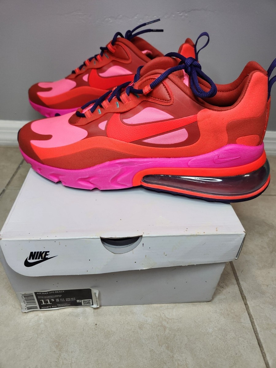 Nike Air Max 270 React Mystic Red Mens Casual Shoes AO4971-600