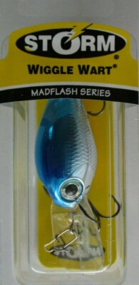 STORM  Madflash Wiggle Wart - 2'' - 3/8 oz. - Blue Chrome Orange