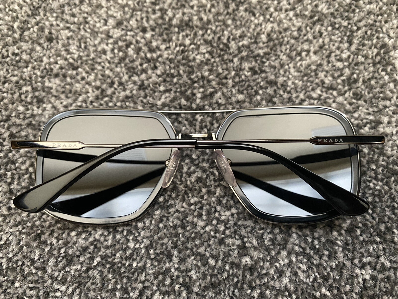Prada Game Men's Sunglasses, Slate Gray Lenses, Black image 2