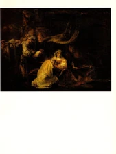 1967 Vintage REMBRANDT "THE CIRCUMCISION" OF JESUS COLOR offset Lithograph Print