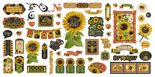 Graphic 45 - Let It Bee Keepsakes Edition 142pcs 12x12 Papers Stickers Ephemera - Picture 6 of 7