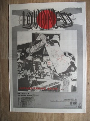 LOUDNESS - JAPAN'S RISING SONS - 1986  MUSIC PRESS ADVERT 16 X 11 IN WALL ART