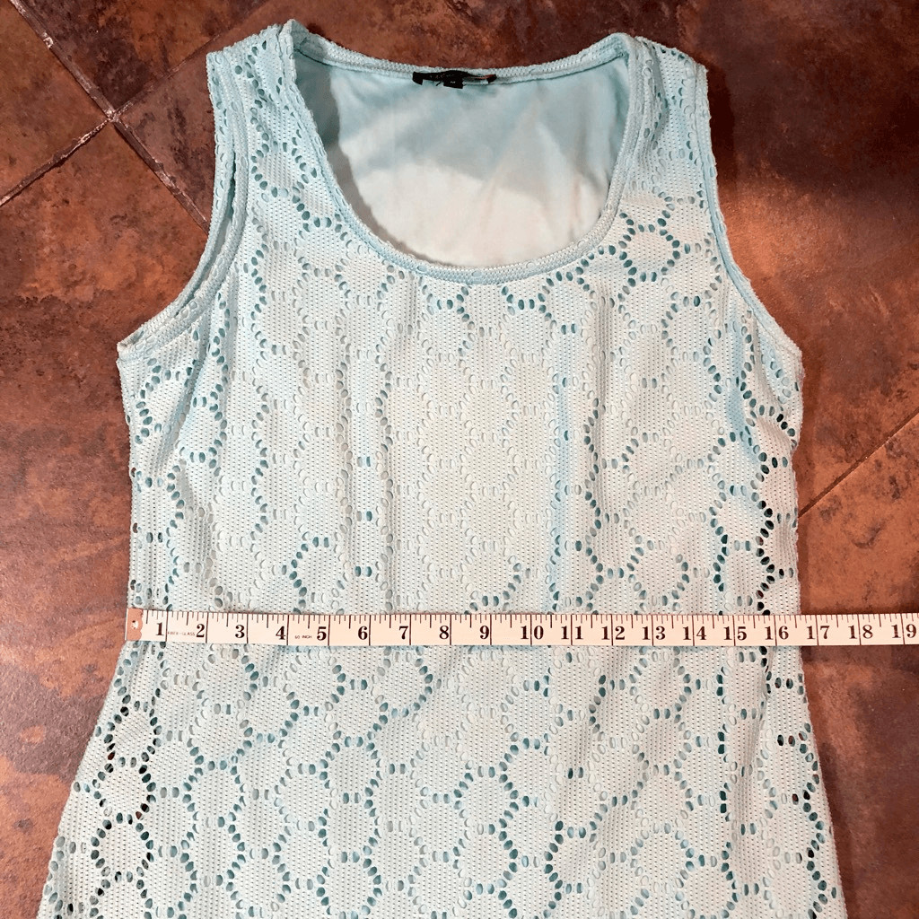 Melissa Paige Crochet Lace Maxi Sea Foam Teal Fringe … Gem