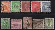 AUSTRALIA 1937/49  KING GEORGE VI. ZOOLOGICAL & AIRMAIL DEFINITIVES STAMPS VFU.