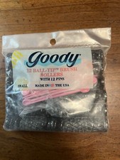 NIP Goody 12 Ball Tip Brush Rollers Small 1989 Vintage Pink Pins USA Made