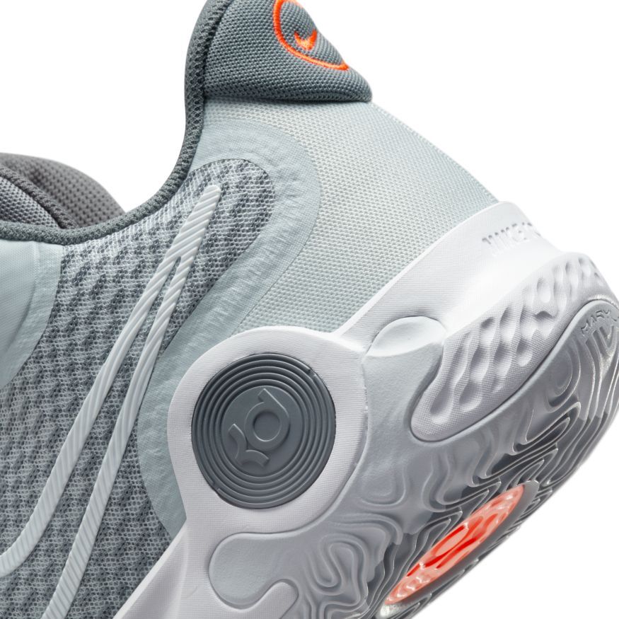 Nike KD Trey 5 IX Pure Platinum White Cool Grey Orange CW3400-011