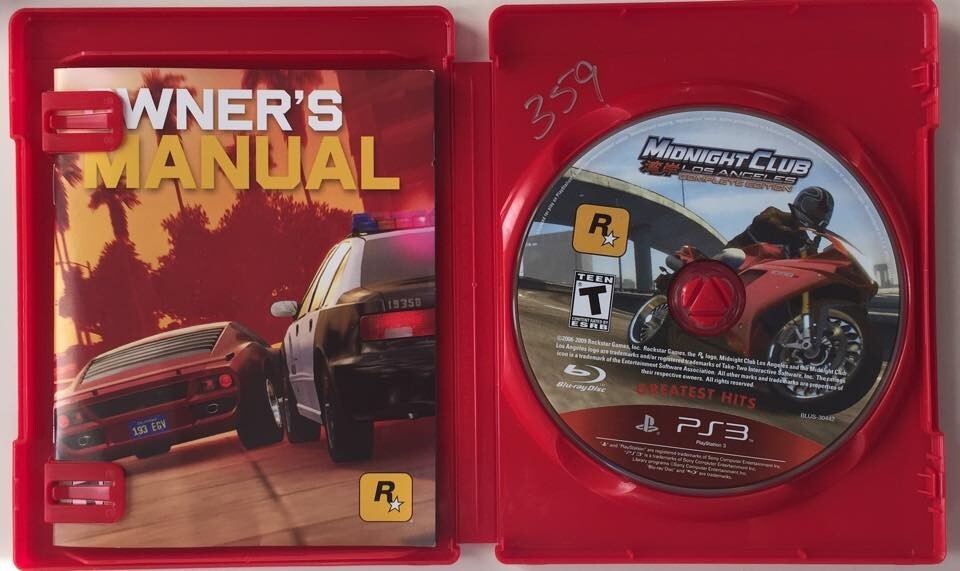 SONY PlayStation 3 PS3 Midnight Club Los Angeles Complete