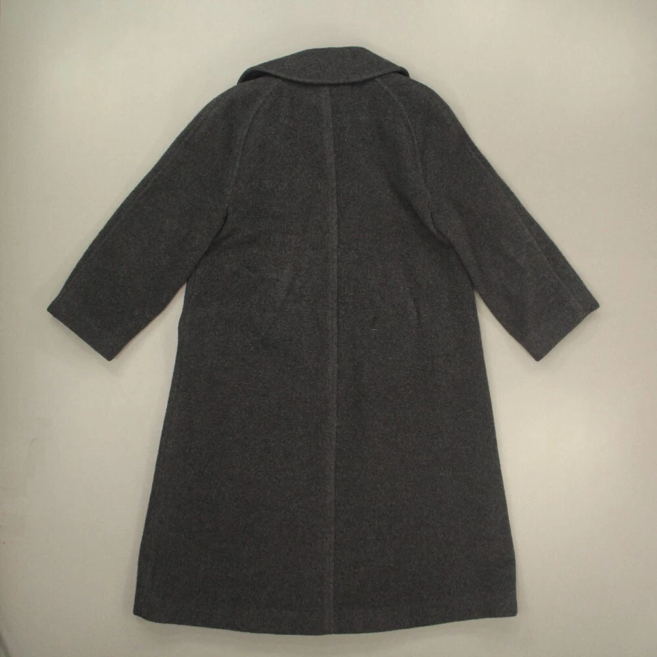 Pendleton Womens 100% Wool Long Trench Over Coat Size Medium? Gray FLAWS VTG USA - Image 2 of 4