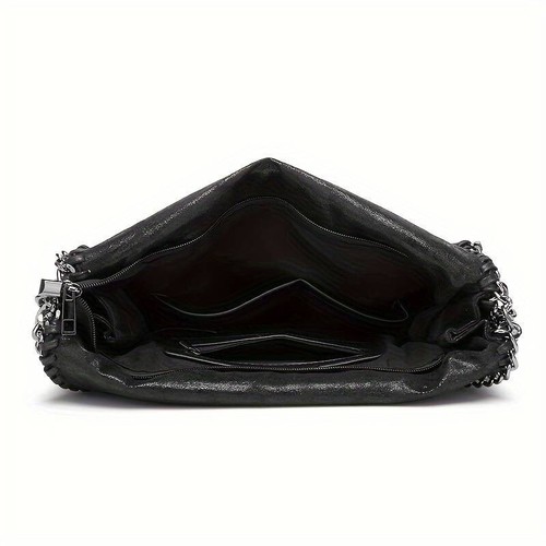 Borsa a Mano e Tracolla Grande in Eco pelle da Donna con Catena Moda Elegante - Foto 3 di 6