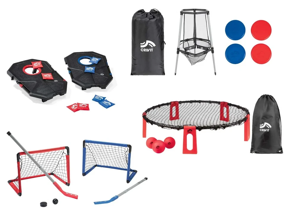Crivit Outdoorspiele Set Park Sommer Garten Spiel Bewegung Spaß Strand Teamspiel