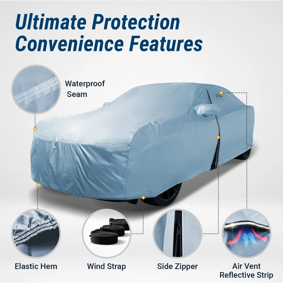 1991-2002 Mitsubishi Mirage Custom Car Cover - All-Weather Waterproof Protection - Image 2 of 4