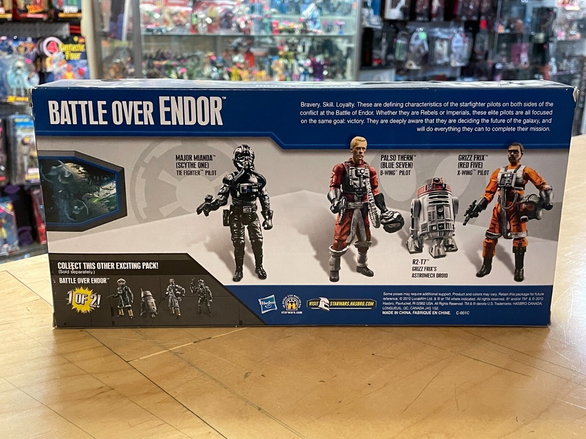 STAR WARS BATTLE OVER ENDOR EXCLUSIVE 4 FIGURE SET SEALED MISB