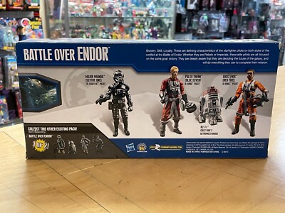 STAR WARS BATTLE OVER ENDOR EXCLUSIVE 4 FIGURE SET SEALED MISB