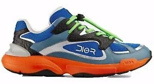 Baskets plates à lacets basses homme Dior B24 Sorayama noir bleu orange rouge 41 8
