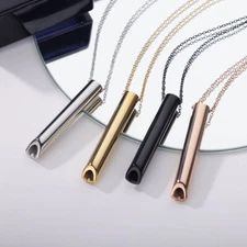 Female Jewelry Pendant Necklace Breathing Pendant Stress Relief Necklace 3D US